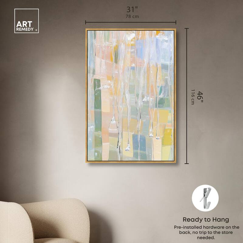 Vertical Drips Canvas by Art Remedy