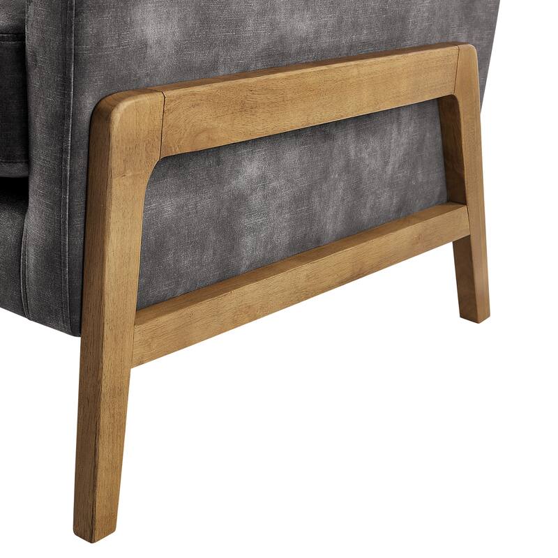 Margrate Wood Arm Tufted Back Accent Chair by Greyson Living
