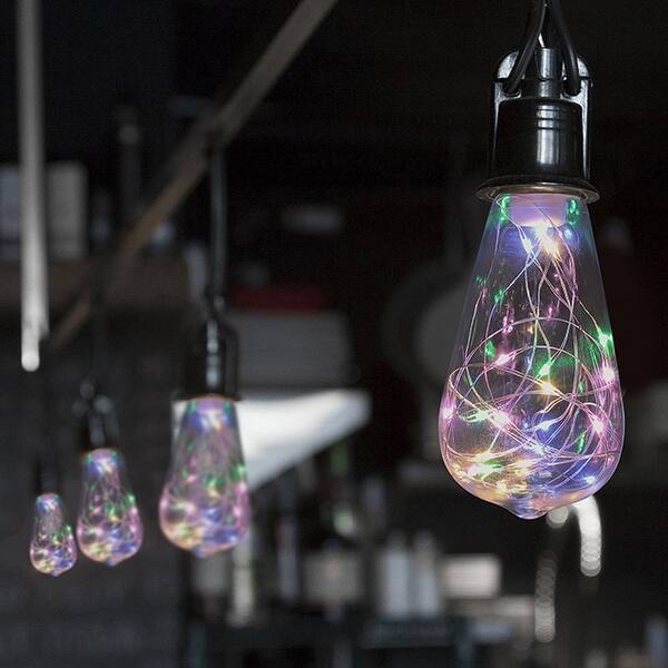 slide 1 of 5, LED Fairy Light Bulb Outdoor Wedding Party Light, Garden Globe Lamp - Colorful