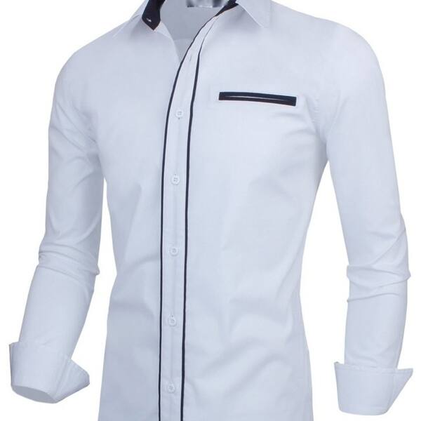 Shop Fashion Men S Long Sleeve Dress Shirts British Style Men S