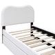 preview thumbnail 22 of 30, Full Upholstered Platform Bed with Practical Trundle for Additional Sleeping Space