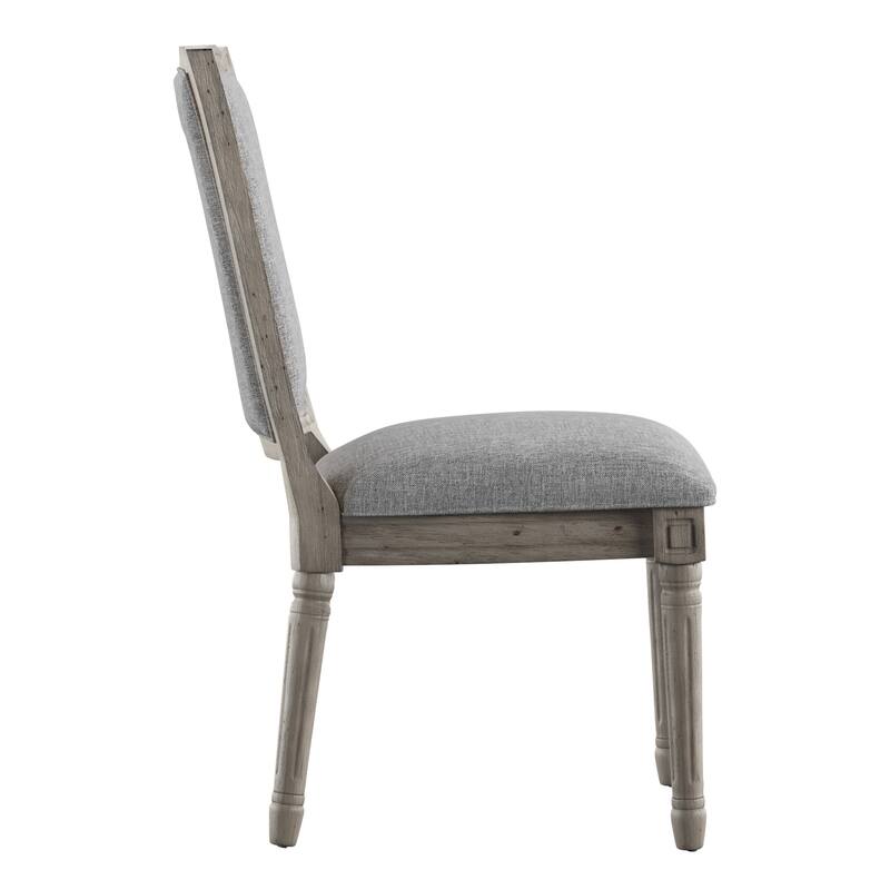Deana Ornate Linen Dining Chairs (Set of 2) by iNSPIRE Q Artisan