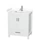 Option White / White Cultured Marble Top / Brushed Chrome