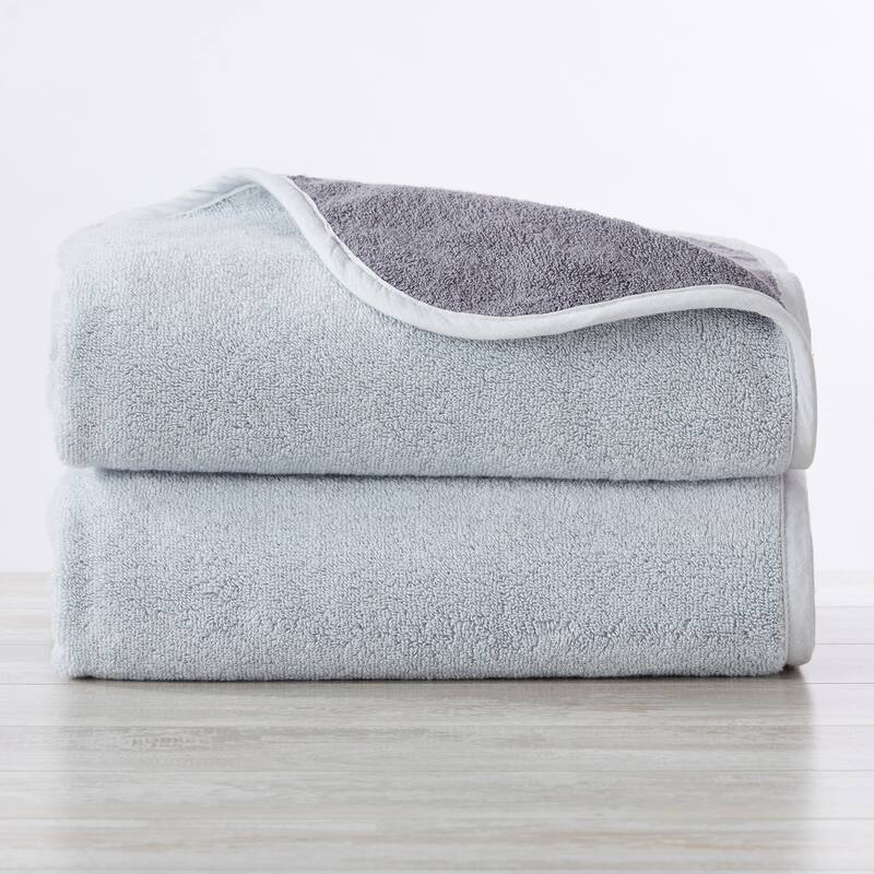 Luxurious Cotton Two-Toned Reversible Towel Set