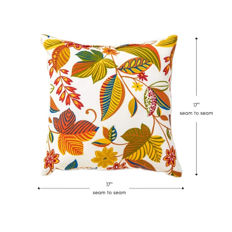 Outdoor Esprit Floral 17-inch Accent Pillow (Set of 2) by Greendale Home Fashions