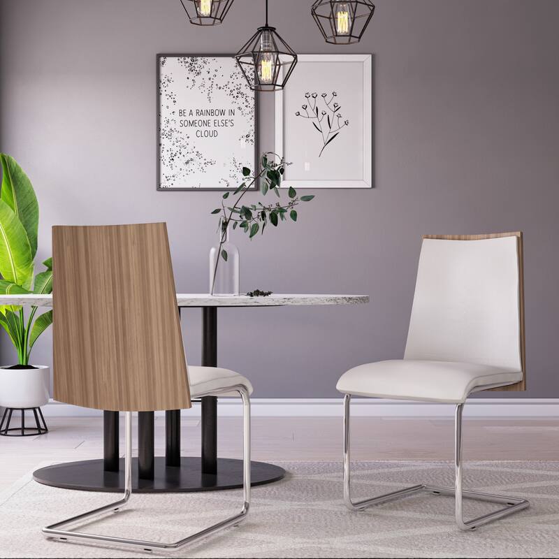 Morgan White & Walnut Dining Chair (Set of 2)