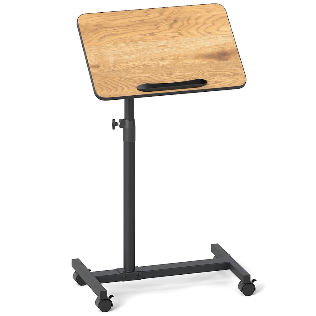 Gymax C-Shaped End Table Height Adjustable Side Table w/ Tilting Top - See Details
