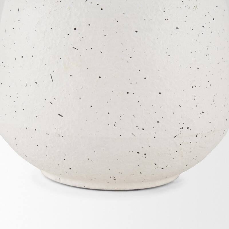 Treva White w/ Black Speckles Small Vase