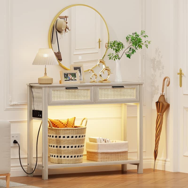 39.37"console Table With Light