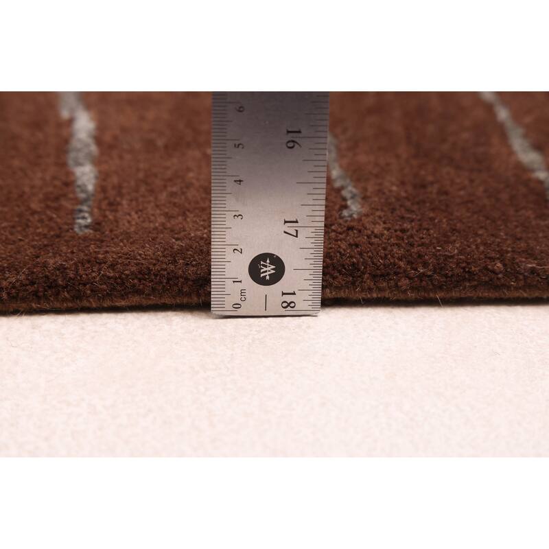 ECARPETGALLERY Hand-knotted Opulence Dark Brown Silk, Wool Rug - 9'0 x 12'0