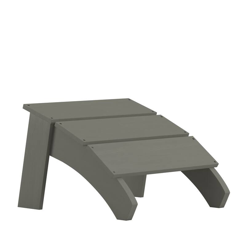 Indoor/Outdoor Poly Resin Adirondack Style Ottoman - 20.5"D x 19.5"W x 13.5"H
