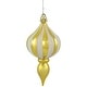 preview thumbnail 3 of 3, 8ct Gold Shatterproof Finial Christmas Ornaments, 4.75"