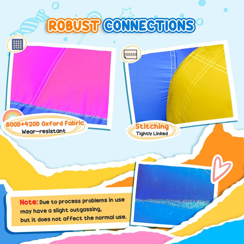 Outsunny Kids Bounce Castle House Inflatable Trampoline Water Slide Pool Climbing Wall 5 in 1 with Inflator for Kids Age 3-8