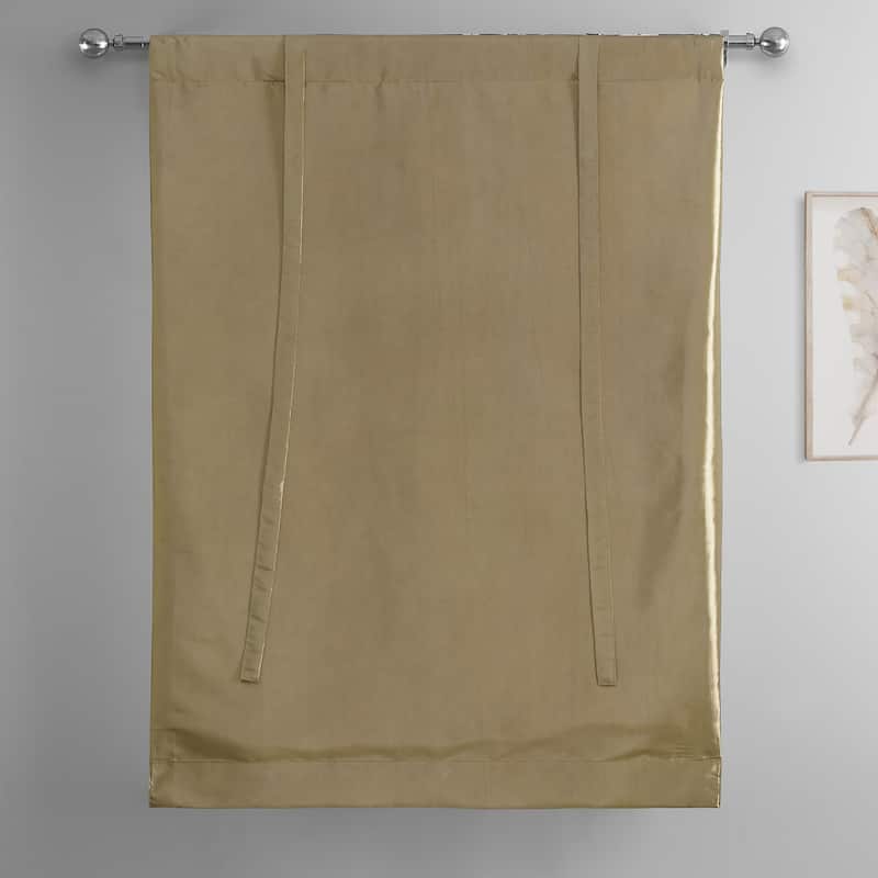 Exclusive Fabrics Faux Silk Taffeta Tie-Up Window Shade (1 Panel)