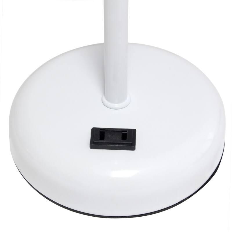 Stick Table Lamps with Drum Shade - 19.5" - White and Aqua Blue