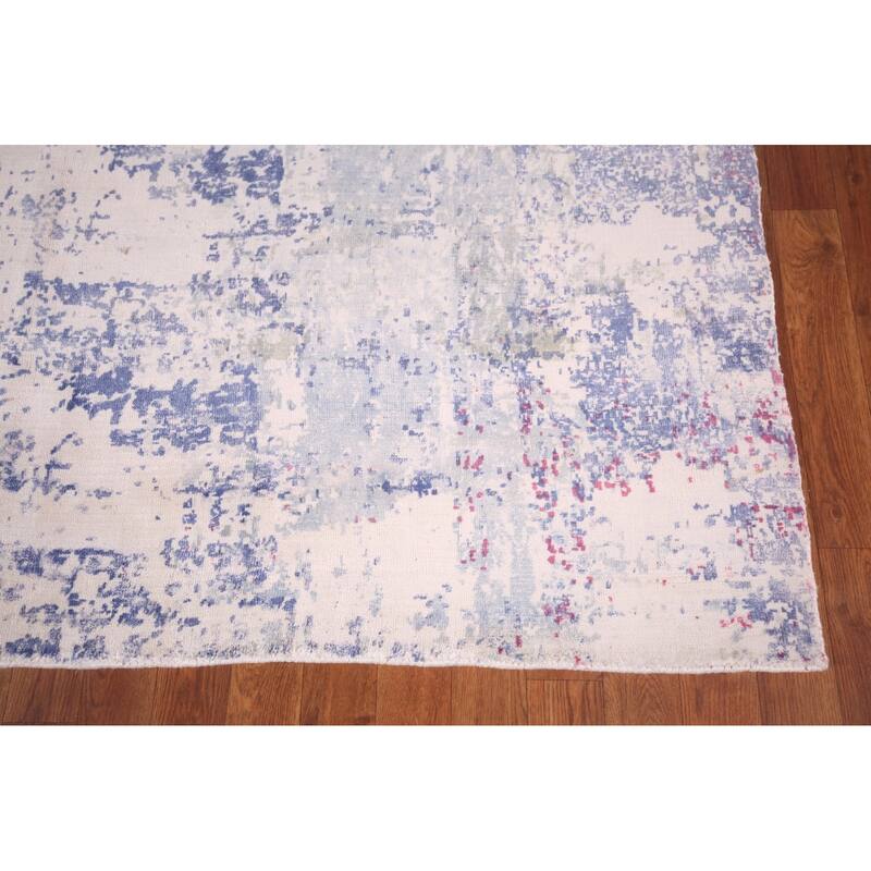 All-Over Abstract Contemporary Rug Hand-Knotted Bedroom Wool Carpet - 6'7"x 10'2"