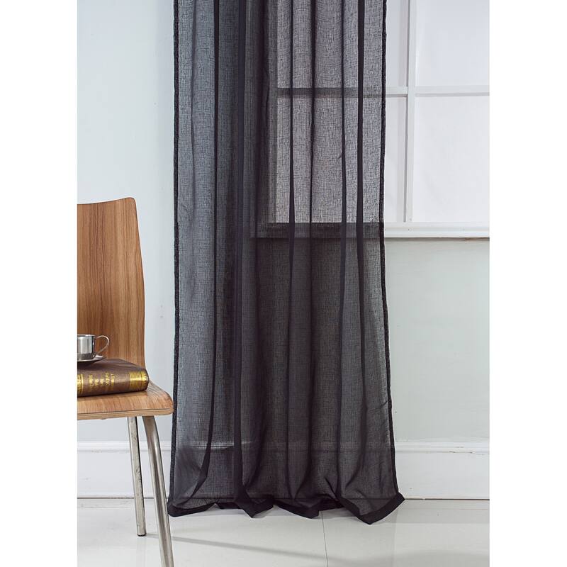Astro Textured Sheer Window Curtain 90-Inch Rod Pocket