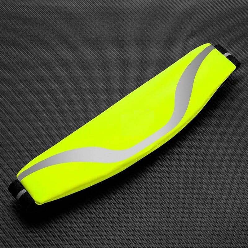 Water-Resistant Sport Waist Pack Running Belt with Reflective Strip - Yellow