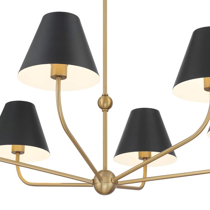 Crystorama Lighting Group XAV-B9316 Xavier 6 Light 40" Wide Chandelier