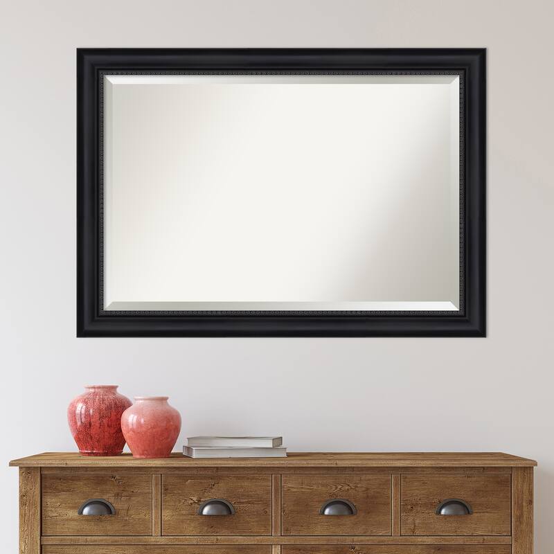 Beveled Wall Mirror - Astor Black Frame