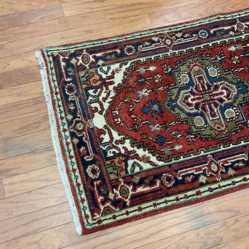 Handmade One-of-a-Kind Heriz Wool Oriental Rug 2'8 x 6'2 - 2.8 x 6.2