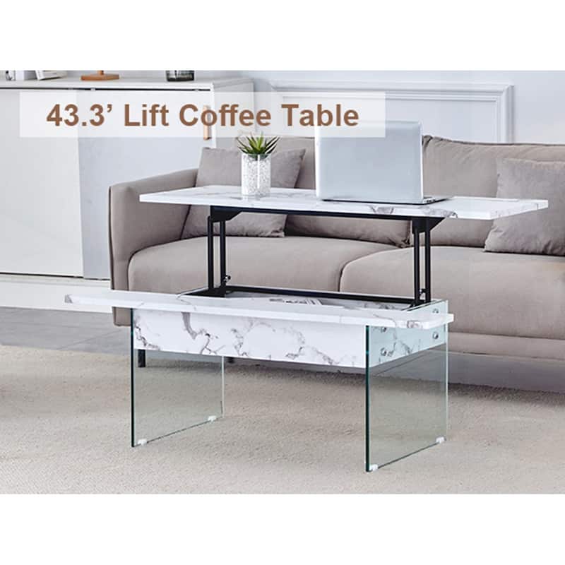 Versatile Lifting Coffee Table with Storage and Multiple Options