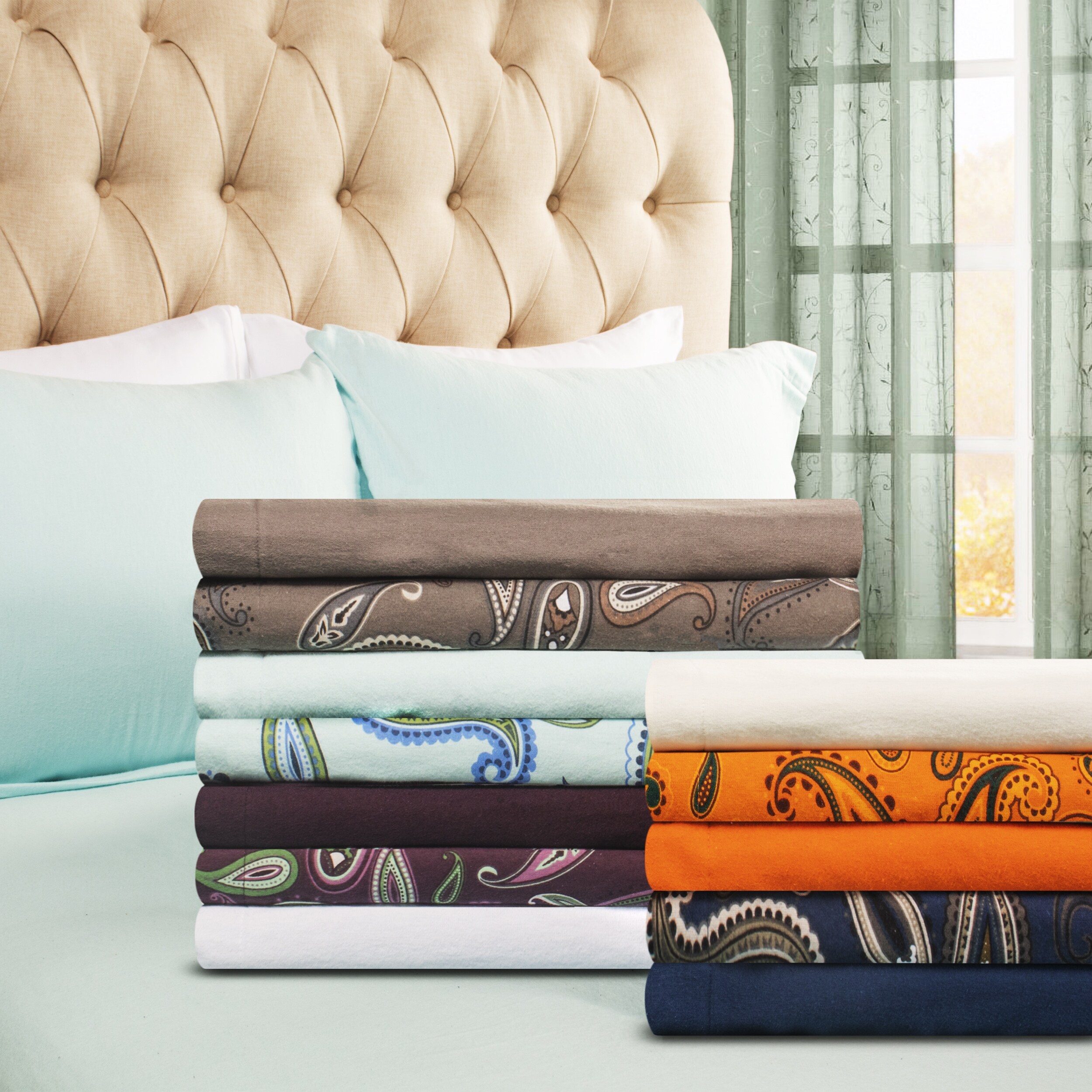 Vintage Floral Paisley Flannel Cotton Duvet Cover Set by-image