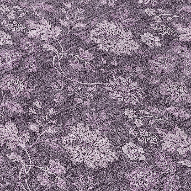 Machine Washable Indoor/ Outdoor Chantille Floral Farmhouse Rug