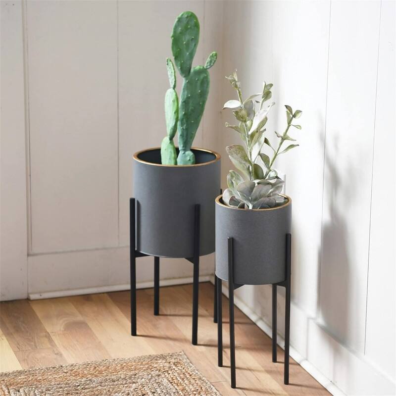  Metal Planters with Stands
