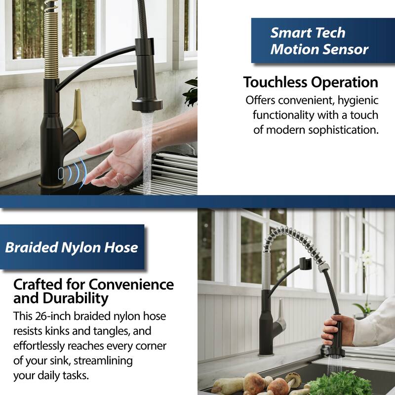 Karran Scottsdale Touchless Single-Handle Pull-Down Sprayer Kitchen Faucet