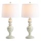 preview thumbnail 3 of 5, SAFAVIEH Lighting 28-inch Zabi White LED Table Lamp (Set of 2) - 14"x14"x27.5" - 14"W x 14"D x 28"H