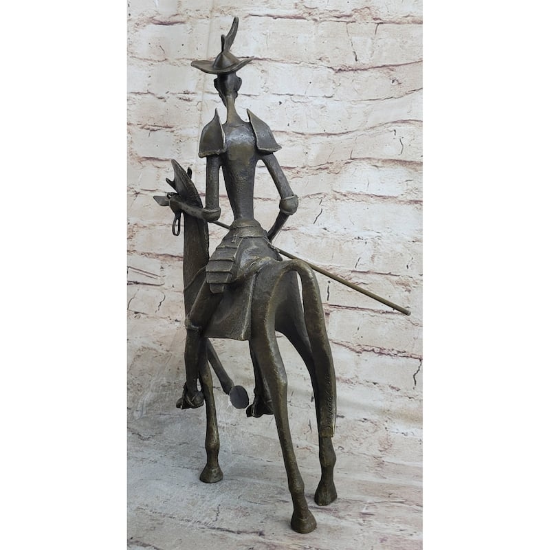 Salvador Dali Don Quixote On Horse Bronze Sculpture Statue Mythical Figure Art