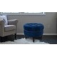 preview thumbnail 14 of 24, Dawn Tufted Round Ottoman by Jennifer Taylor Home Estate Blue