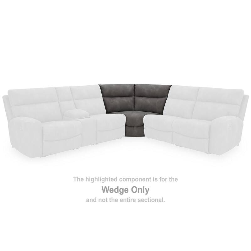 Signature Design by Ashley Next-Gen DuraPella Dark Gray 5-Piece Power Reclining Sectional - 118" W x 118" D x 41" H