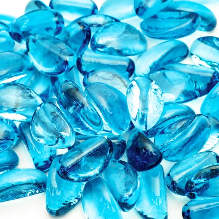 Kinger Home 10-Pound Fire Pit Glass Beads Pebbles Stones