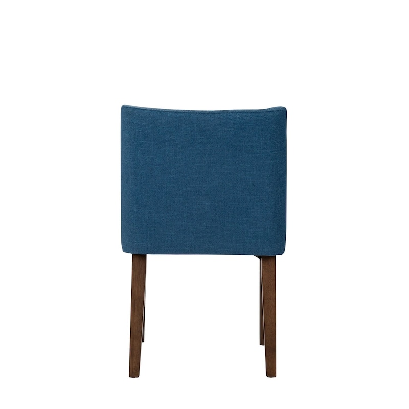 Space Savers Dining Chairs Set Walnut and Linen Upholstery 2 Piece - Various Colors