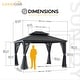 preview thumbnail 11 of 14, Sunjoy Patio Hardtop Gazeb with Netting and Curtain