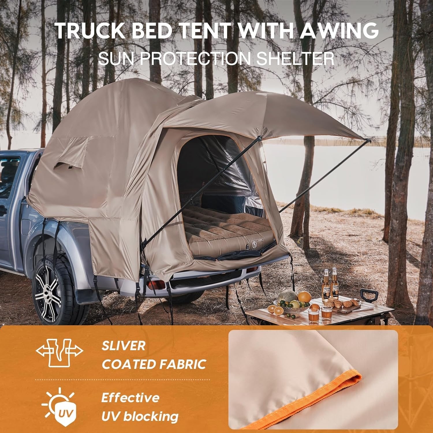 Truck bed tarp tent best sale