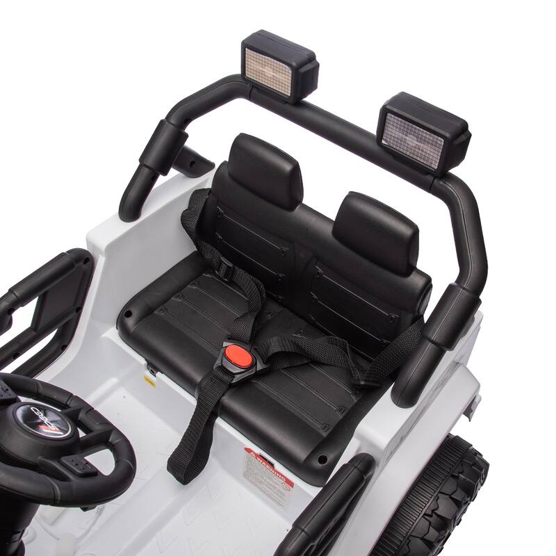 12V Dual Drive Ride-On Car with Parental Remote Control, Four-Wheel Suspension, Slow Start, Music, Bluetooth for Toddlers