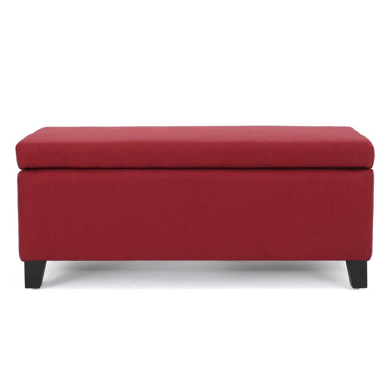 Roomfitters Upholstered Storage Ottoman, Modern Bench with Lift-Top Lid for Entryway, Living Room