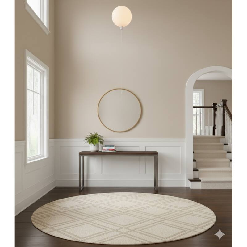 1-Light White Acrylic Flush Mount In A Balloon Shape