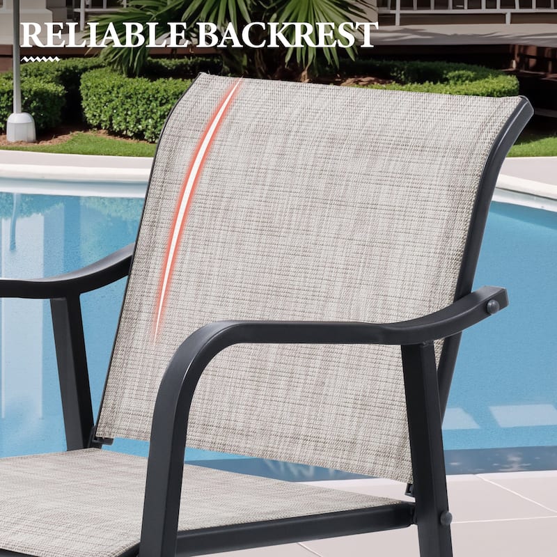 VredHom Outdoor Patio Bar Stools Lightweight Bar Chairs - 21.3" W x 22.5" D x 44" H