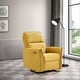 preview thumbnail 1 of 6, GDFStudio - Asheville Modern 40.2" Tall Manual Push-Button Upholstery Suede Recliner Chair for Living Room, Office & Apartment Dark Yellow