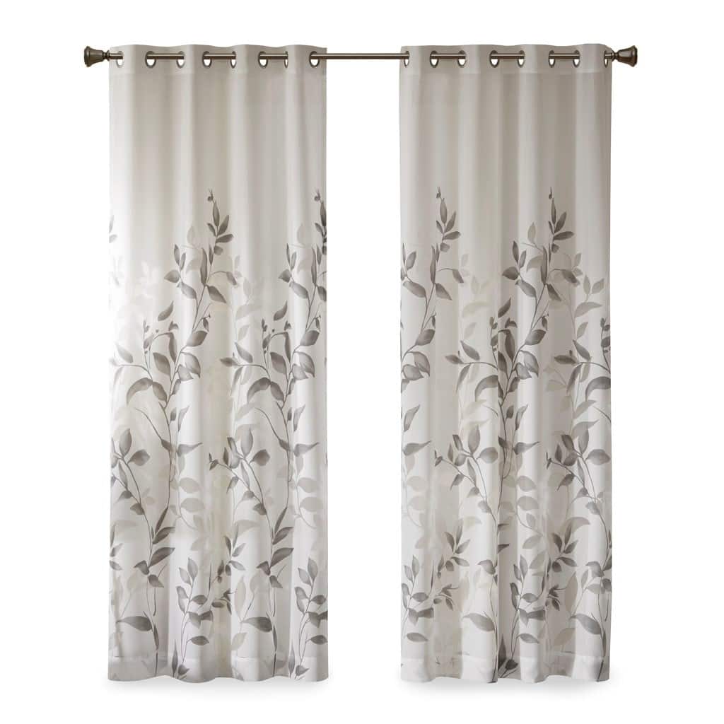 Burnout Printed Curtain Panel Pair(2 Pcs Window Panels)