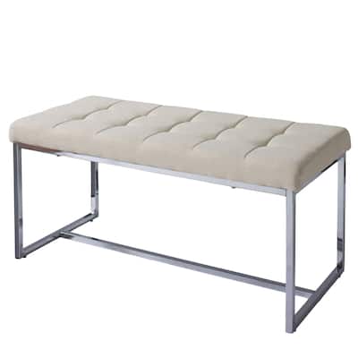 CorLiving Huntington Modern Tufted Fabric Bench