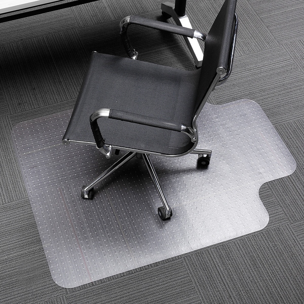 SLYPNOS 48 x 36 Translucent Office Chair Mat Carpet Protector with Lip and Non Slip Studded Backing Bed Bath Beyond 28728197