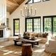 preview thumbnail 12 of 15, LALUZ Modern 8-Light Chandelier Black Gold Classic Candle Light for Dining Living Room - 37.4" Dia × 22.4" H