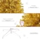 HOMCOM 6' Tall Unlit Full Fir Artificial Christmas Tree with Realistic Branches, Gold