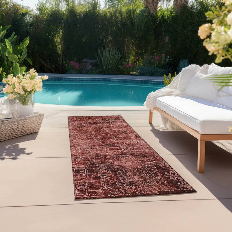 Rari Contemporary Abstract Weather Resistant Versatile Elegance Outdoor Rug