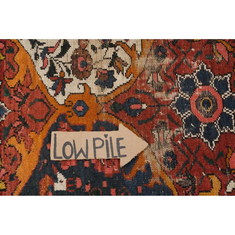 Hand Knotted Oriental 100% Wool Carpet Traditional Floral Oranges & Rust Bakhtiari Area Rug - 10' 3'' X 6' 9''